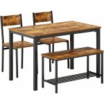 Ensemble de salle  manger 4 pices table de salle  manger meubles de salle  manger 2 chaises et banc ...