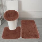 Ensemble de tapis de bain 3 pices, tapis de bain + tapis de contour + housse de sige de toilette, tapis ...