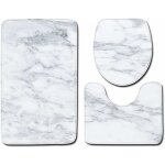 Ensemble tapis de bain et contour wc 3 set, motif de marbre ensemble salle de bain tapis contour wc couvre ...