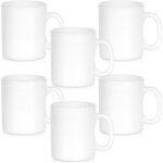 Ensemble de tasses � caf�, � th� et � herbes, ensemble de tasses, blanc x6