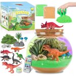 Ensemble de terrarium de dinosaures pour enfants, jouets d'art et d'artisanat de dinosaures diy pour ...
