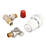 Ensemble thermostatique danfoss avec t�te regus ra, �crou + ra - n + rlv - s 15 angle