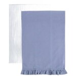 Ensemble de torchons de cuisine andie avec volants rayures 245x65cm 741029 87107298 87107298 87107298 ...