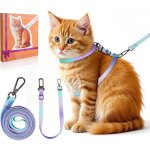 Ensemble de transport pour chat [4 en 1] - anti - fugue et r�glable - transporteur l�ger pour chat avec ...