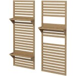 Outsunny - ensemble treillage mural 2 �l�ments - lot de 2 panneaux treillis ajour�s - total 3 �tag�res ...