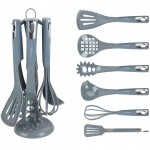 Ensemble d'ustensiles de cuisine 7 pices : cuillre, fouet, pinces, support