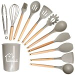 Ensemble d'ustensiles de cuisine en silicone 12 pi�ces, ustensiles de cuisine avec porte - ustensiles, ...