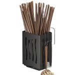 1 porte - couverts en plastique  fixation murale pour baguettes, cage, fourchette, baguettes, bote ...
