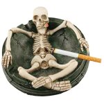 Ensoleille - cendrier portable cr�atif en forme de cr�ne, pour d�coration int�rieure et ext�rieure de ...