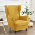 Housses de chaise  oreilles extensibles, 2 pices, housses extensibles en velours doux avec fond lastique ...