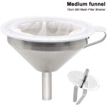 Entonnoir en acier inoxydable, entonnoir de cuisine de 12, 7 cm (5 pouces) en acier inoxydable 304 avec ...