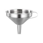 Entonnoir en acier inoxydable avec filtre amovible, 13 cm, argent - sollbry Entonnoir en acier inoxydable avec filtre amovible, 13 cm, argent - sollbry