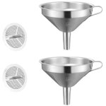 Entonnoir alimentaire - inox - 11cm - filtre inclus - r�sistant � la rouille - durable