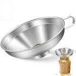 Entonnoir de cuisine en acier inoxydable, entonnoir de confiture avec anse, id�al pour transformer des ...