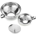 Entonnoir de mise en conserve avec passoire pour bocaux mason larges et standard - kit de fournitures ...