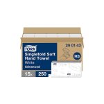 Le plus de l'entretien - tork essuie - mains plis en v doux blancs h3 (15x250) 290143