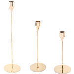 Eosnow bougeoirs lot de 3 pour bougies coniques chandelier d�coratif support en m�tal f�te de mariage ...