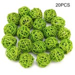 Eosnow boules en rotin 20 pices, pour jardin, fte de mariage, dcoration de nol (vert)