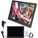 Eosnow cadre photo numrique 15. 4 pouces, 1280x800hd, rveil, lecteur, tlcommande, prise ue, 100240v ...