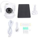 Eosnow - cam�ra solaire 2mp, double �clairage couleur, rotation � 360 degr�s, s�curit� pour chantier ...