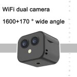 Eosnow - camra wifi 4k, moniteur sans fil, double objectif, grand angle 170, interphone bidirectionnel ...