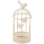 Eosnow chandelier ajour en forme de cage, bougeoir avec dcor d'oiseau pour la dcoration de la maison, ...