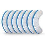 Eosnow - filtre de remplacement pour fontaine  chat, lment filtrant bleu et blanc, distributeur d'eau ...