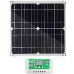 Eosnow kit de panneau solaire 20 watts 12 volts monocristallin + contr�leur de charge 60a pwm pinces ...