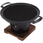 Eosnow petit gril de table  charbon de bois, anti - collage, facile  nettoyer, portable, sans fume, ...