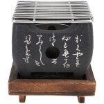 Eosnow - pole  charbon de bois  criture japonaise, multifonctionnel, chauffage rapide, mini barbecue ...