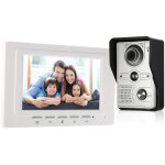 Eosnow - sonnette vid�o filaire d'int�rieur 7 pouces, avec cam�ra ext�rieure �tanche � la pluie ir - ...