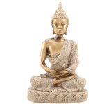 Eosnow statue de bouddha assis en m�ditation, figurine sculpt�e, artisanat pour la d�coration de la maison, ...