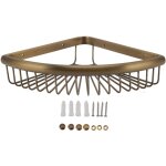 Eosnow tagre de rangement triangulaire en laiton pour douche d'angle vintage, tagre d'angle pour organisate ...