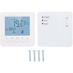 Eosnow thermostat programmable rf sans fil intelligent, ignifuge, r�gulateur de temp�rature de chauffage ...