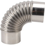 Eosnow tuyau de po�le de chemin�e coud� en acier inoxydable, tube adaptateur de conduit de flexion � ...