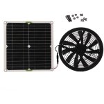 Eosnow - ventilateur aliment par panneau solaire ventilateur de 10 pouces de diamtre 100w pour salle ...
