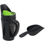 �pandeur manuel noir pour gazon, engrais, semences de gazon, sel et sable, avec une large poign�e pour ...