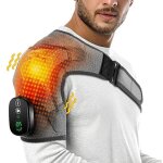 �pauli�re chauffante sans fil avec vibrations, masseur d'�paule chauffant pour homme et femme, 3 modes, ...