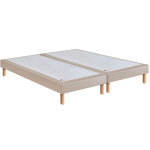 Sommier tapissier 2x80x200cm - beige - mdium egrie