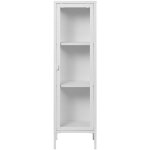 Epikasa - vitrine de salon brisbane, métal, verre, blanc, 40x35x140 cm Epikasa - vitrine de salon brisbane, métal, verre, blanc, 40x35x140 cm