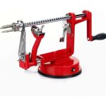 Eplucheur de pommes 3 en 1, p�le pommes m�tal pour de fruits et l�gumes, rouge
