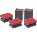 �ponge abrasive dirt devil, 5 pi�ces, noir - rouge
