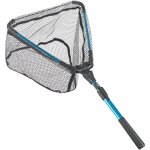 �puisette de p�che avec poign�e t�lescopique, �puisette pliable t�lescopique pour kayak, salmon, chat, ...