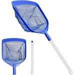 Epuisette piscine maille extra fine 43x30cm, epuisette piscine fond ave 38cm percher en aluminium kit ...
