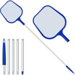 �puisettes de surface pour piscine, filet de piscine, �puisette piscine avec 120cm t�lescopique r�glable ...