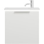 Eqio lavabo en fonte minrale avec meuble sous - lavabo et - burgbad