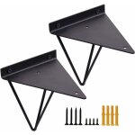 Fei yu - equerre etagere flottantes forme en tringulo geomtrico, 16 x 17. 5 cm supports etagere dissimul ...