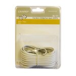 Erard - cordon rj11 m / m - haut - dbit adsl - gaine pvc plate blanche - 5m