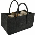 1pcs sac  buche sac en feutre bois panier  bches bois sac de rangement pour buche gris fonc 50x25x25cm ...