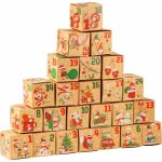 24pcs calendrier de l'avent de nol, bonhomme de neige du pre nol bote nol botes cadeaux de calendrier ...